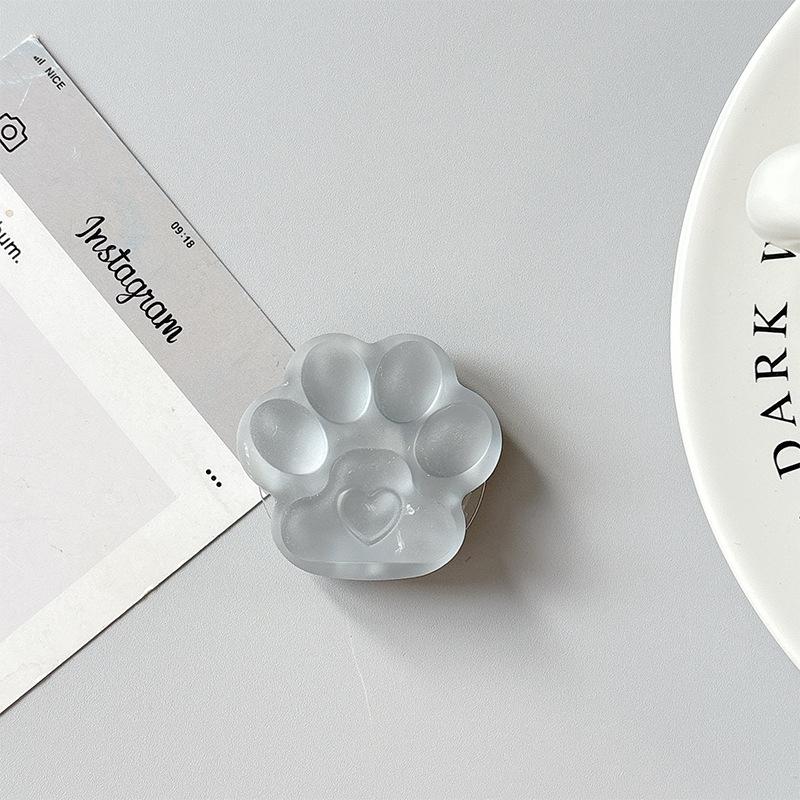 Solid Color Three-Dimensional Cat Claw Mobile Phone Airbag Bracket Pasted Telescopic Wind Desktop Creative Ring Portable