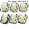 Full Protective Glass Case For Huawei Watch Fit 3 Smartwatch Screen Protector Cases Hard Cover Shell &Tempered Glass Film 2in1