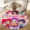 Kpop Girls Chair Mat Round Rug-Office Carpet, Machine Washable, Non-slip, Suitable for Living Rooms, Bedrooms