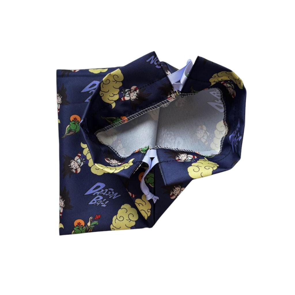 Small Planet Dragon Ball Travel Drawstring Bag with Son Goku and Cloud Print