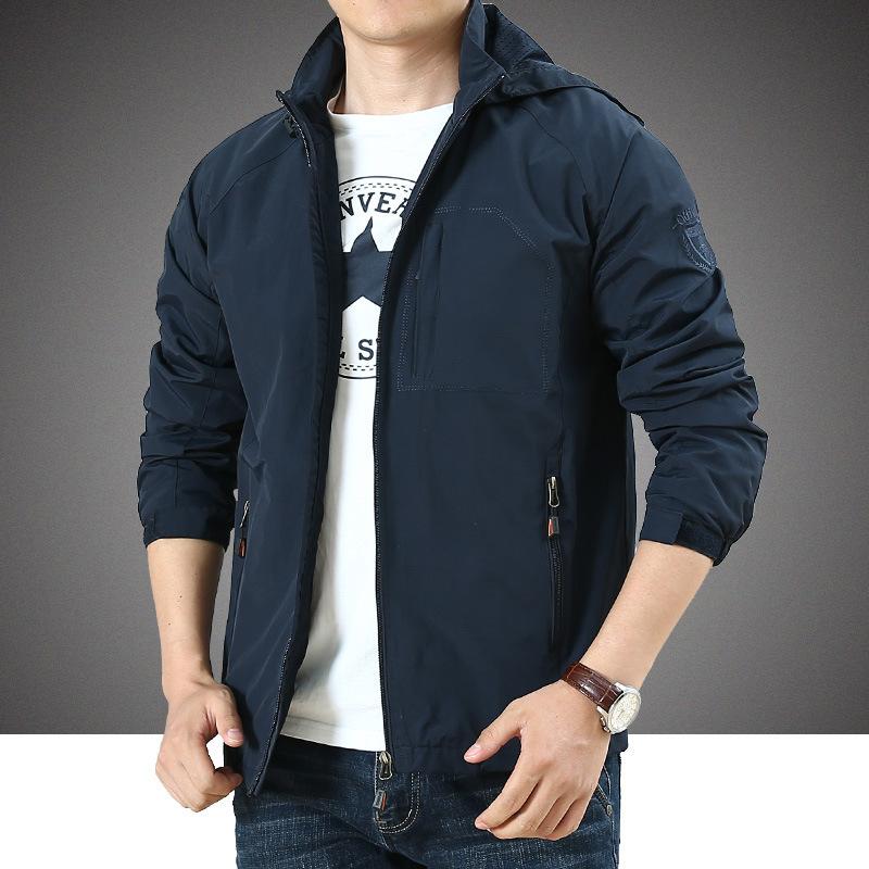 Charge Quick-Drying Men's Large Size Casual Outdoor Sportswear Jacket Spring and Autumn Medium and Long Jacket