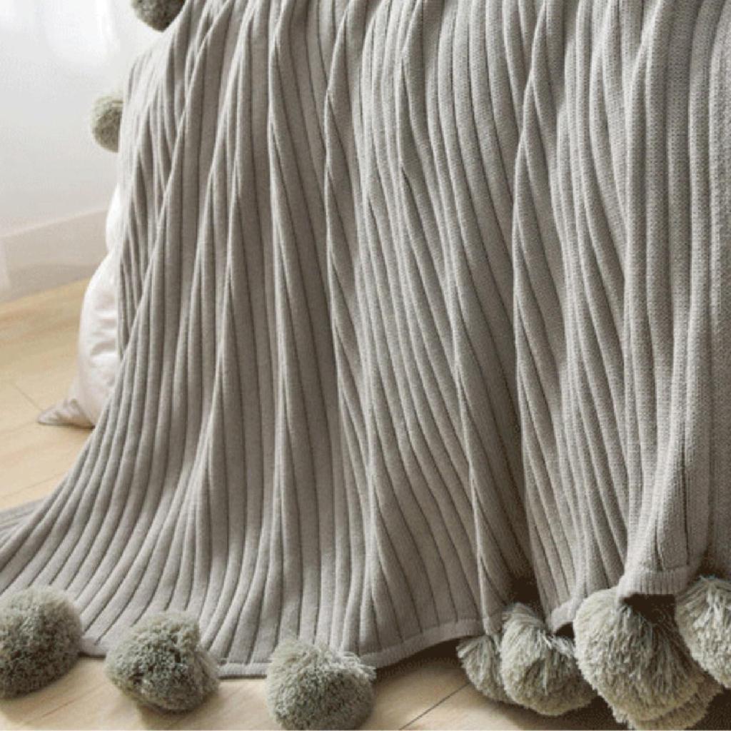 Knit Throw Blanket 39.37 Inchx41.34 inch Gift Decorative Cozy for Living Room
