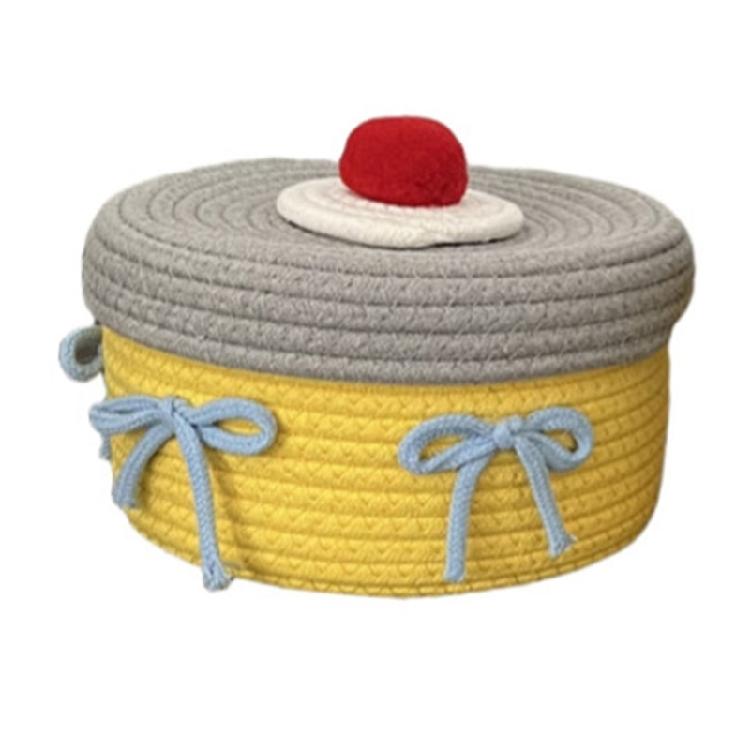 Handwoven Cotton Rope Makeup Holder Decorative Desktop Storage Basket Multipurpose Bedroom Organizer for Cosmetics