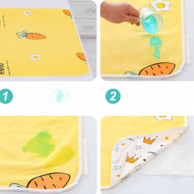 Atsparus vandeniui plaunamas čiužinio šlapimo kilimėlis mažiems kūdikiams Mielas animacinis lovas apsaugantis vystyklų patalynė šlapimo pagalvė kvėpuojanti