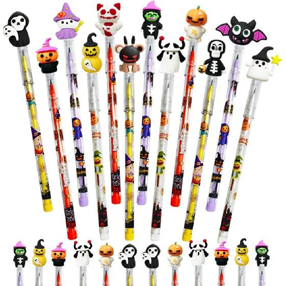 60Pcs Halloween pencils bulk Bat Ghost Spider Pumpkin Shape Pencil for Office