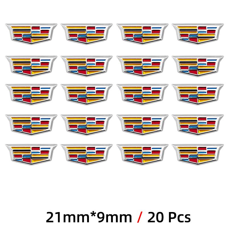 21mm/25mm Car Emblem Insignia Aluminum sticker Key Logo For Cadillac Escalade CTS ATS BLS XLR XTS STS XT4 CT4 XT5 CT5 XT6 CT6