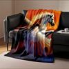 Winged Horse Fantasy Scene for All Seasons Blanket Lunch Break Throw Gift