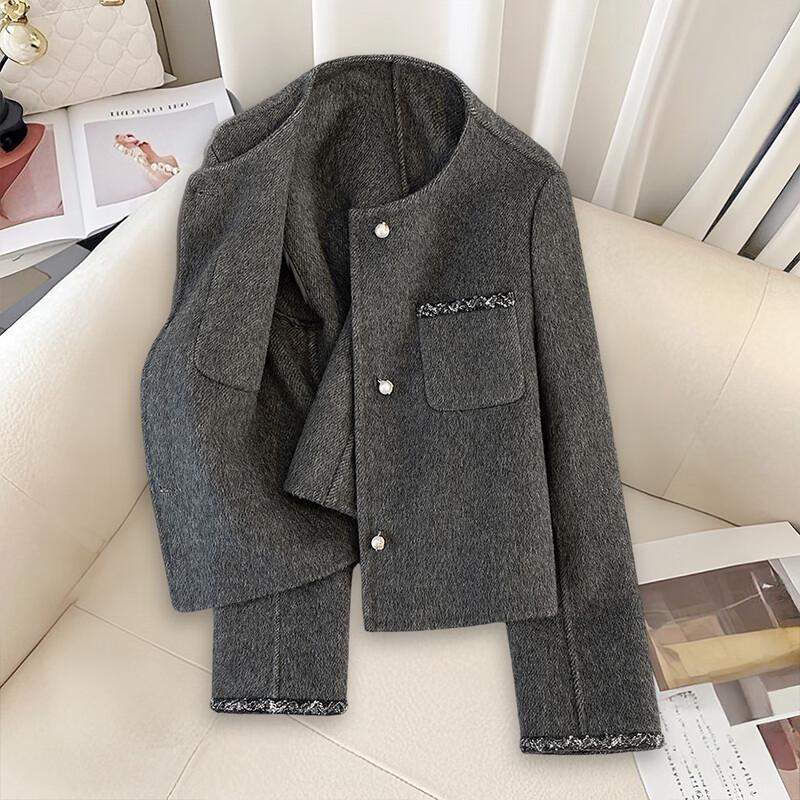 

Women s French Style Merino Wool Blend Short Coat XL