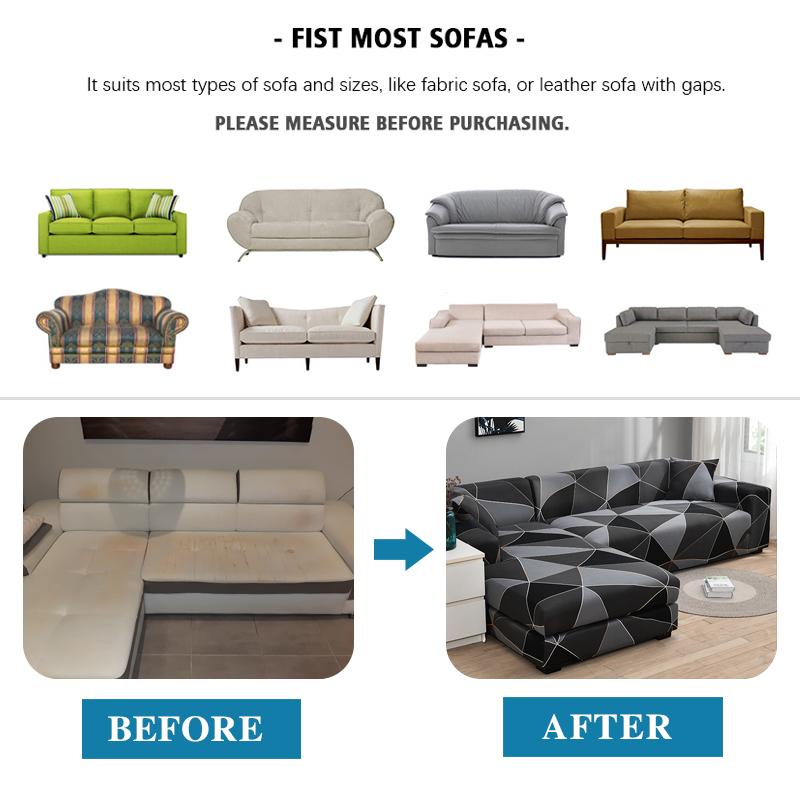 Stretch Sofa Cover Floral Printed 1/2/3/4 Seater Sofa Covers for Living Room Armchair L Shaped Corner Sofa Cover Couch Cover 1pc