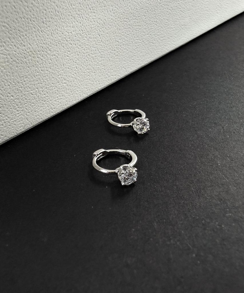 Baradu 925 Big Brilliant Round Hoop Earrings