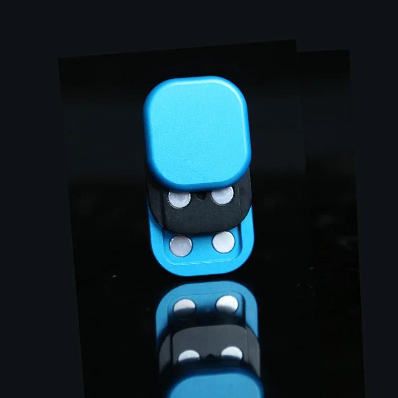 

Магнитная толкающая карточка, тактильная монета, мини-фиджет, толкающая пластина, игрушка для снятия стресса, EDC, металлический антистрессовый механический слайдер синий