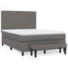 3137549 vidaXL Lit à sommier tapissier avec matelas Gris 140x200 cm Similicuir