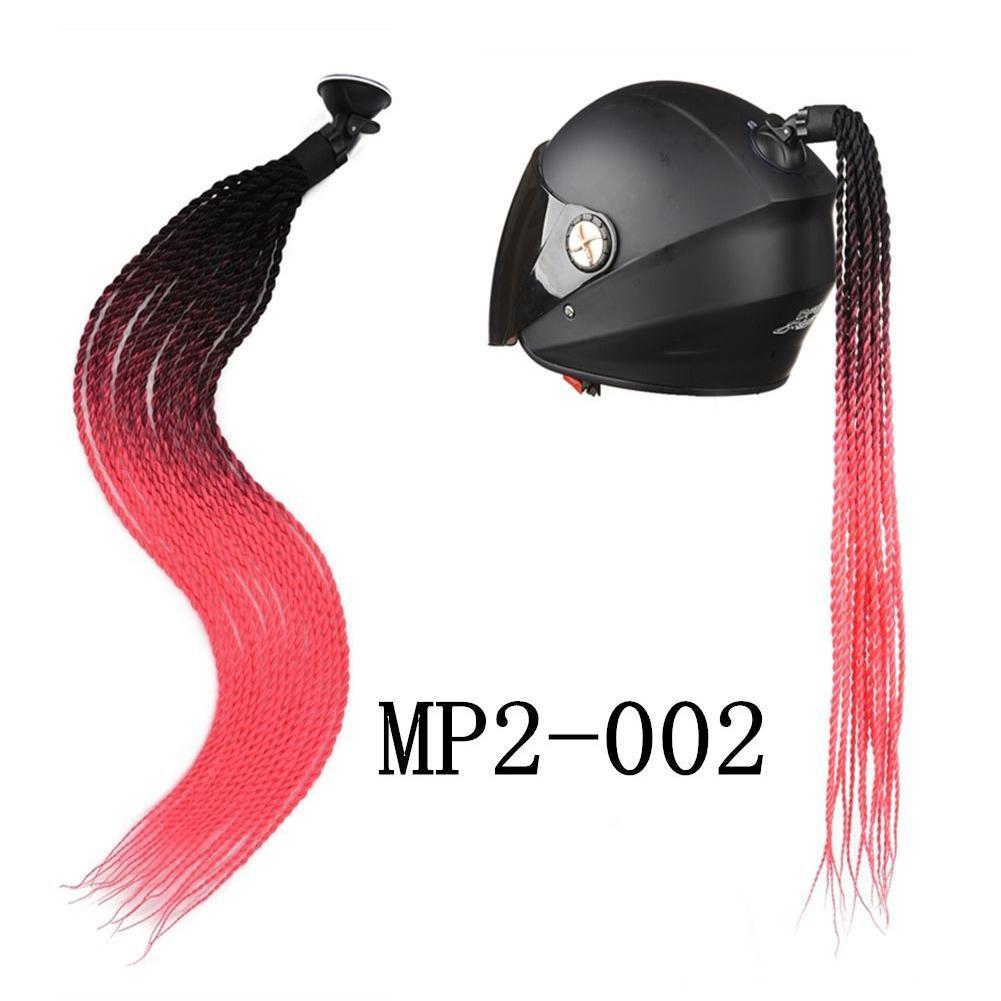 1Pc Motorcycle Helmet Braids Wig Multicolor Loose Wig Ponytail Braid Motorbike Helmet Pigtails Decoration Dual Pigtail Ponytail
