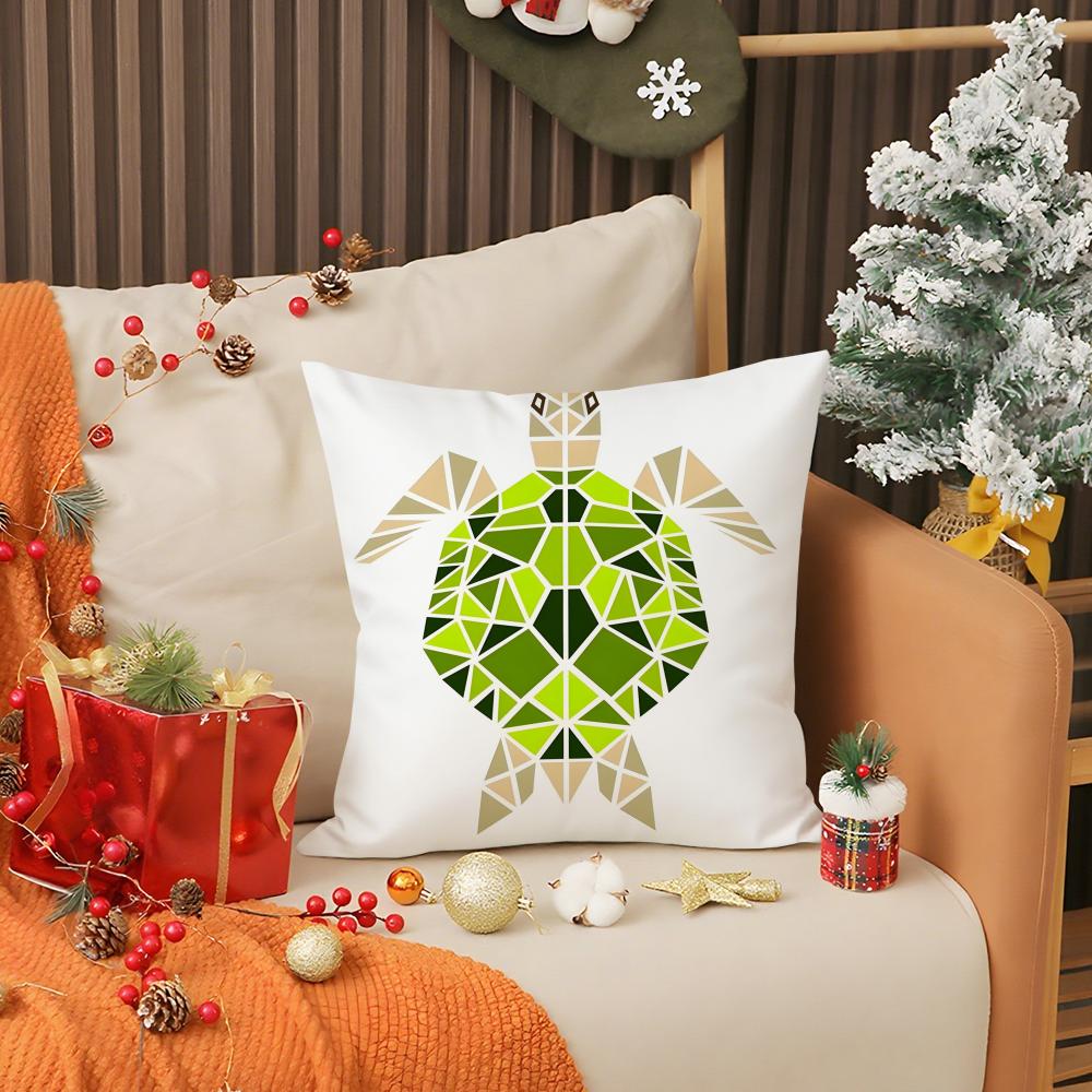 Cartoon Geometric Animal Pattern Pillow Case Printing Pillowcase Living Room Sofa Cushion Cover Bedroom Room Decor
