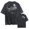 Oversized T-shirt met Korte Mouwen met Karakterkunst uit Hunter x Hunter, Afbeelding van een Hartverscheurende Afscheidsscène, Begeleid door het Citaat