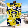 Leeds United Wappenmuster Strandtuch, Schnelltrocknend, Pflegeleicht, Geeignet für Fitness und Strandurlaub, Sport-Essential