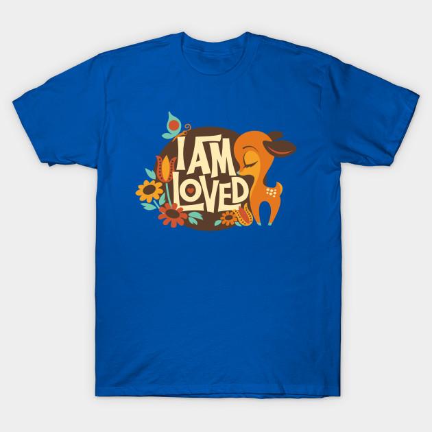Unisex Fashion TShirt I Am Loved Print TShirt Plus Size S-5XL T-Shirt 100%Cotton Tops O Neck Short Sleeve Tees M синий