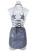 Cross-Border Sexy Lingerie Set: Star-Strapped Lace Top & Hip-Hugging Skirt.