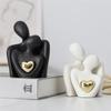 Mini Couple Statue Tv Stand Decor Home Decor Knick Knacks Couples Love Office Show Pieces White A