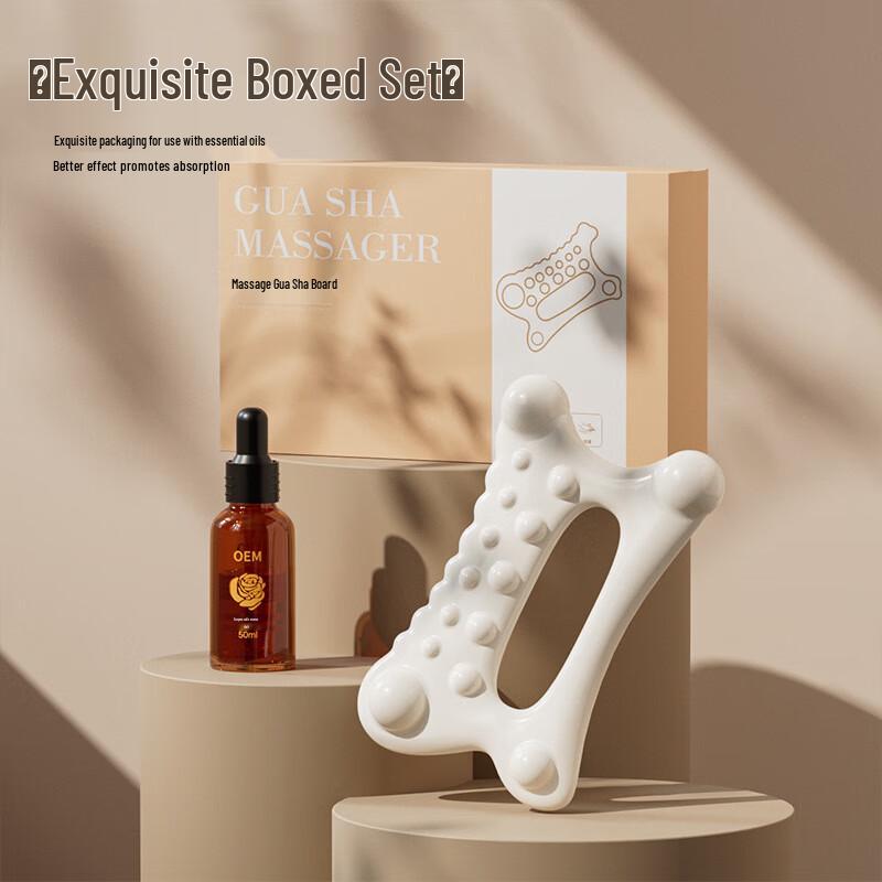 Gua Sha Board Set with Ginger Oil