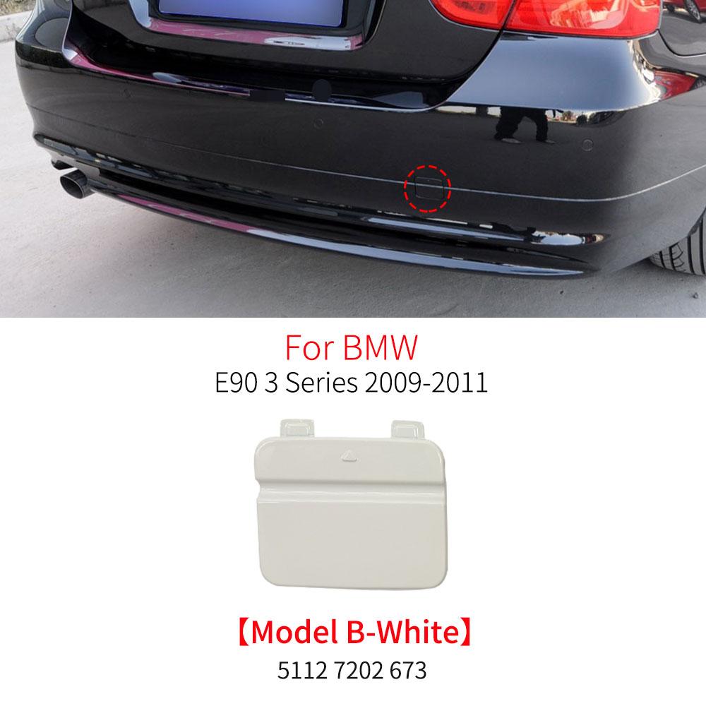 For BMW E90 Car Rear Bumper Tow Hook Cover Caps With Color Black White Silver Red for BMW E90 3 Series 318 320 323 335 2005-2011