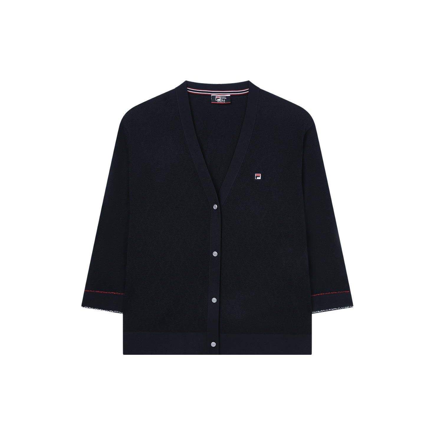 

FILA Logo Print Casual Open-Front Long Sleeve Knit Sweeper Women Sweeper Legendary-Blue F11W331401FNV S