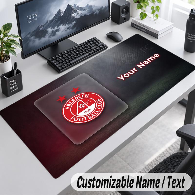 Custom Name Text Mouse Pad Aberdeen FC Personalized Desk Pad For Work And Gaming