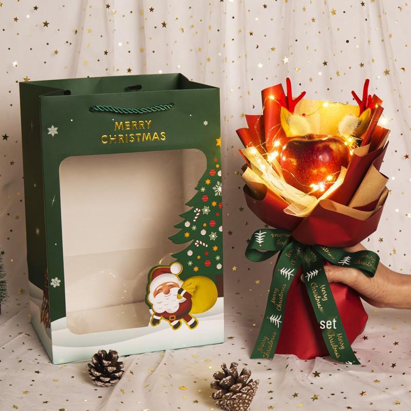 

Handmade Peace Apple & Flower Christmas Bouquet - DIY Gift Idea for Girlfriend