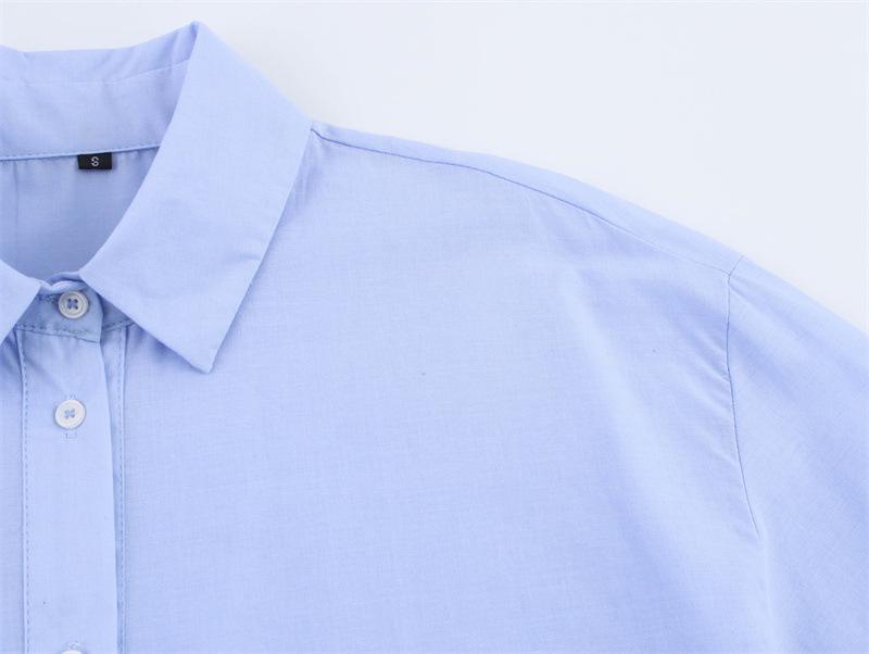 Women's Eyelet Embroidery Long Sleeve Poplin Shirt - 2025 Spring/Summer Collection