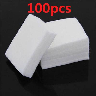 Nail Art Care Wipe Polish Acrylic UV 100Pcs Remover Cleaner Pads Gel Tips Cotton