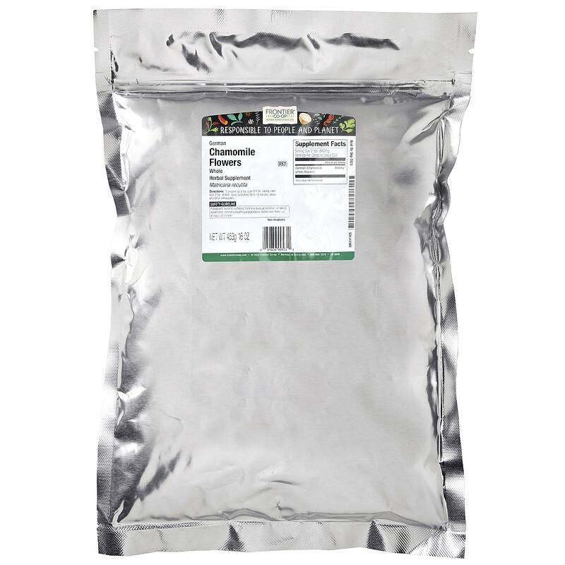 Whole German Chamomile Flowers, 16 Oz (453 G)