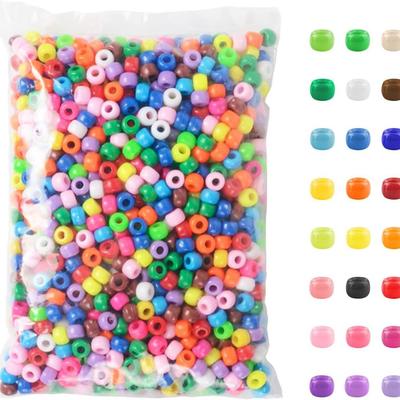 Plastic Barrel Beads for DIY Jewelry and Bracelet Making