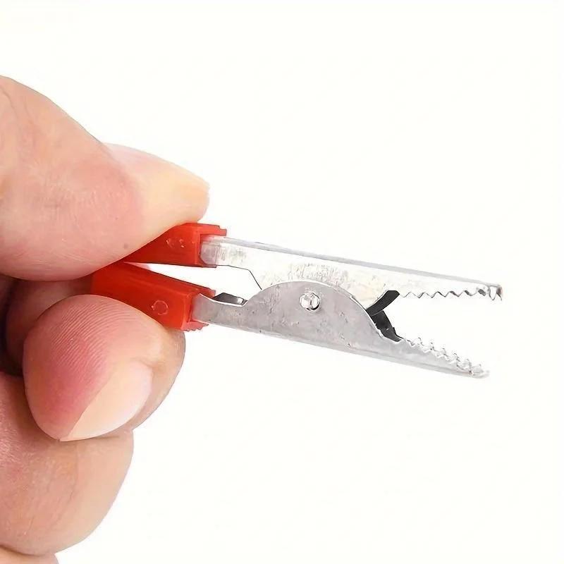 10 Pieces Metal Alligator Clips Test Clips, Electronic Product Test Clips With Screws And Solder Ports, Electrician Wire Clips