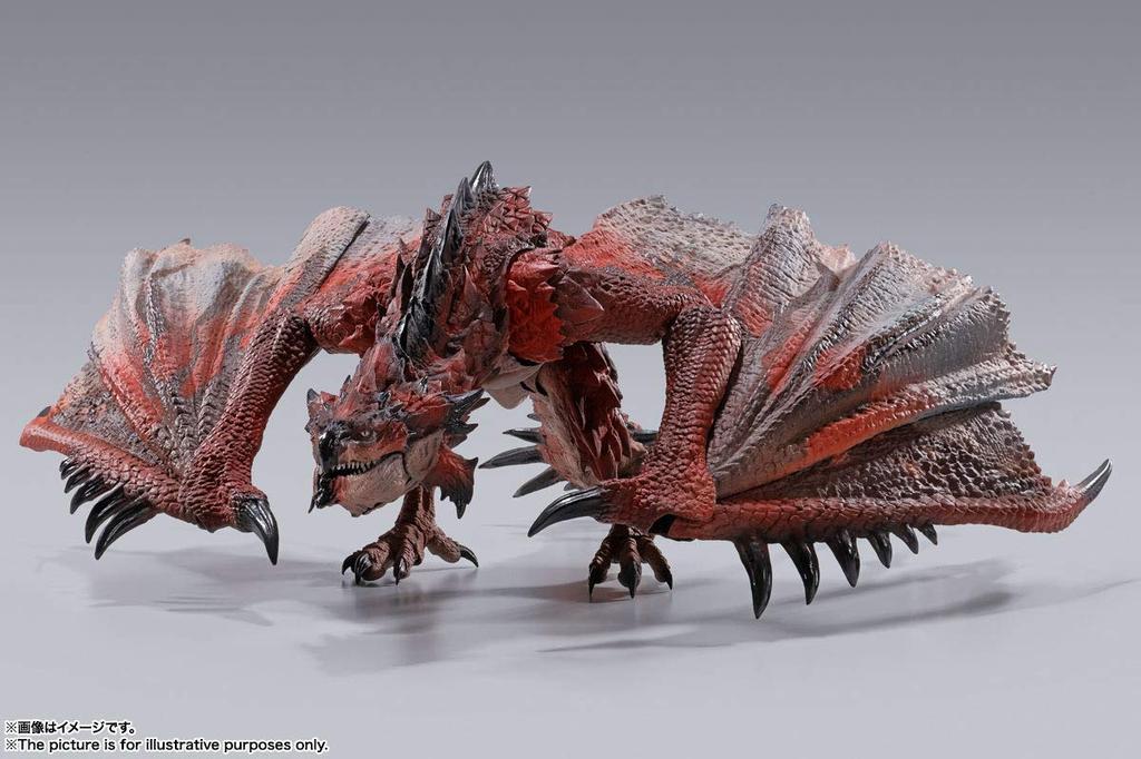 TAMASHII NATIONS MonsterArts Monster Hunter Iceborne approximately ABS painted action figure S.H. World Rathalos, 400mm, & PVC,