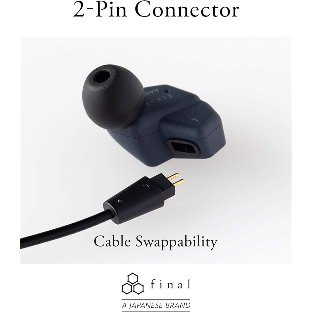 final A4000 Japanese audio brand, high-precision dynamic f-CORE DU driver, IEM type, 2-pin connector, wired OFC 3.5mm earphones