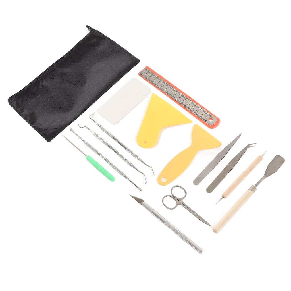 Craft Vinyl Weeding Set 15 Pcs Practical Ruler Scissors Tweezers Weeding Crochet DIY Craft Vinyl Accessories