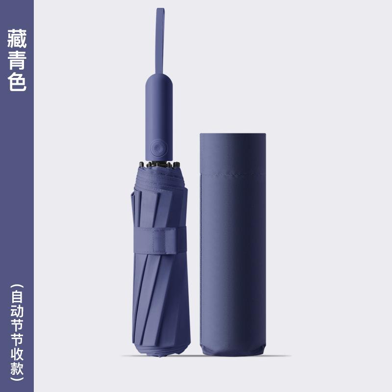 Tri-fold 10-bone automatic colored glue fabric, sunflower joint closing handle, parasol positive