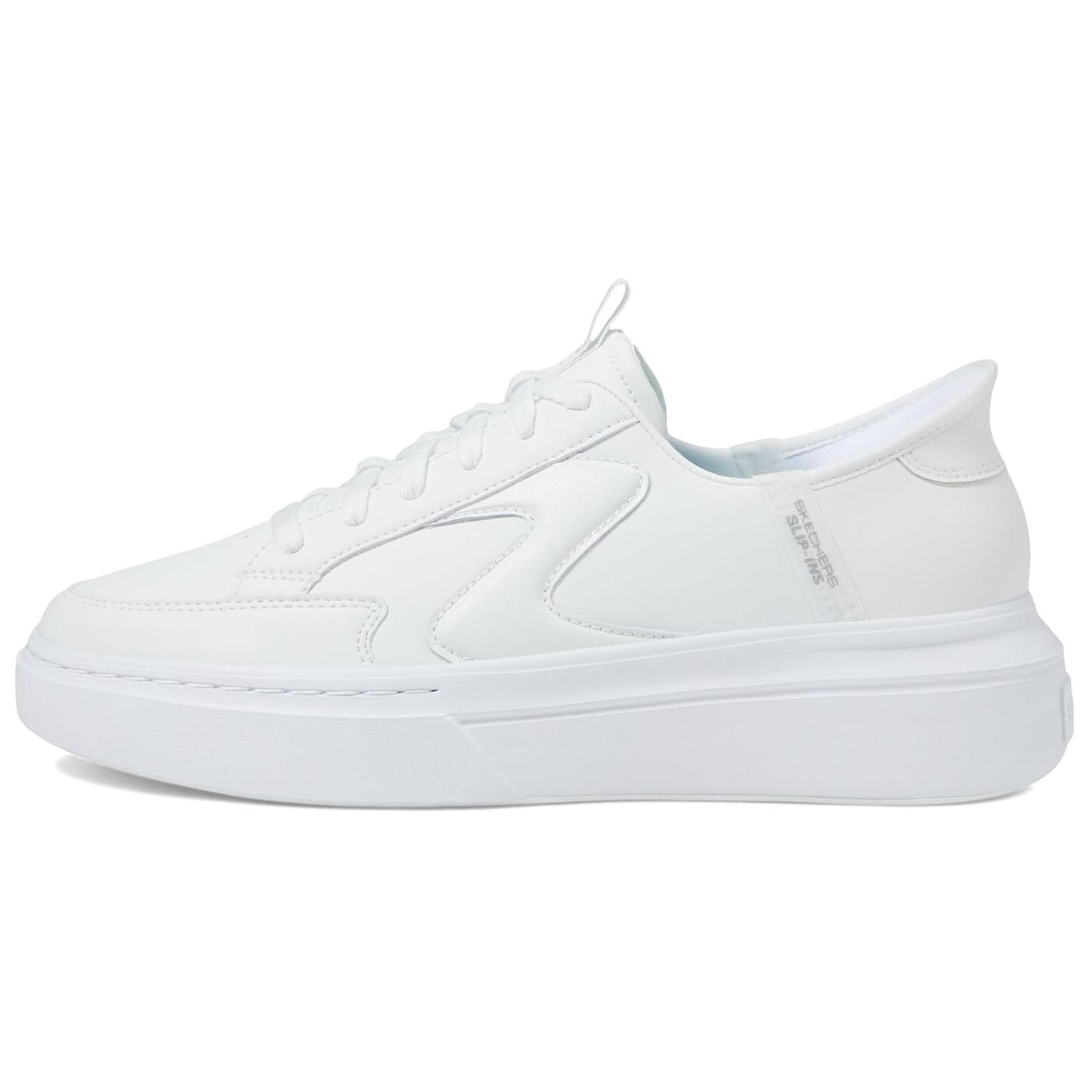 Skechers Court Classics Synthetic Leather Comfortable Versatile Shock Absorbing Breathable Support Low Top Sneakers Women sneakers 185081-WHT 35.5
