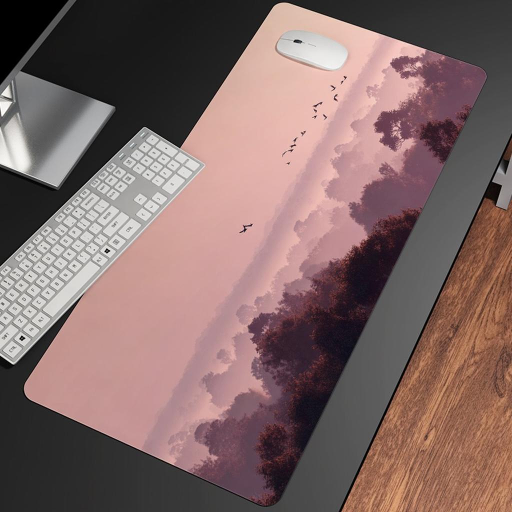 Dreamy Pink & Purple Sky XL Mouse Pad | Upgrade Your Setup with This Durable, Smooth Desk Mat for Gaming and Office