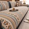 Bohemian-Style Chenille Sofa Cushion Non-Slip One-Piece Cover Cat-Scratch Resistant All-Season Living Room Sofa Protector