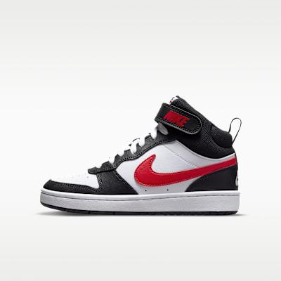 Nike Court Borough Mid 2 Белый Черный Университетский Красный (GS) 36
