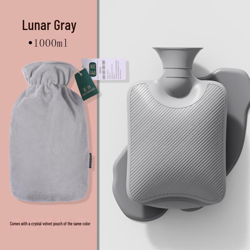 Large Plush Hot Water Bottle & Hand Warmer for Abdomen and Feet