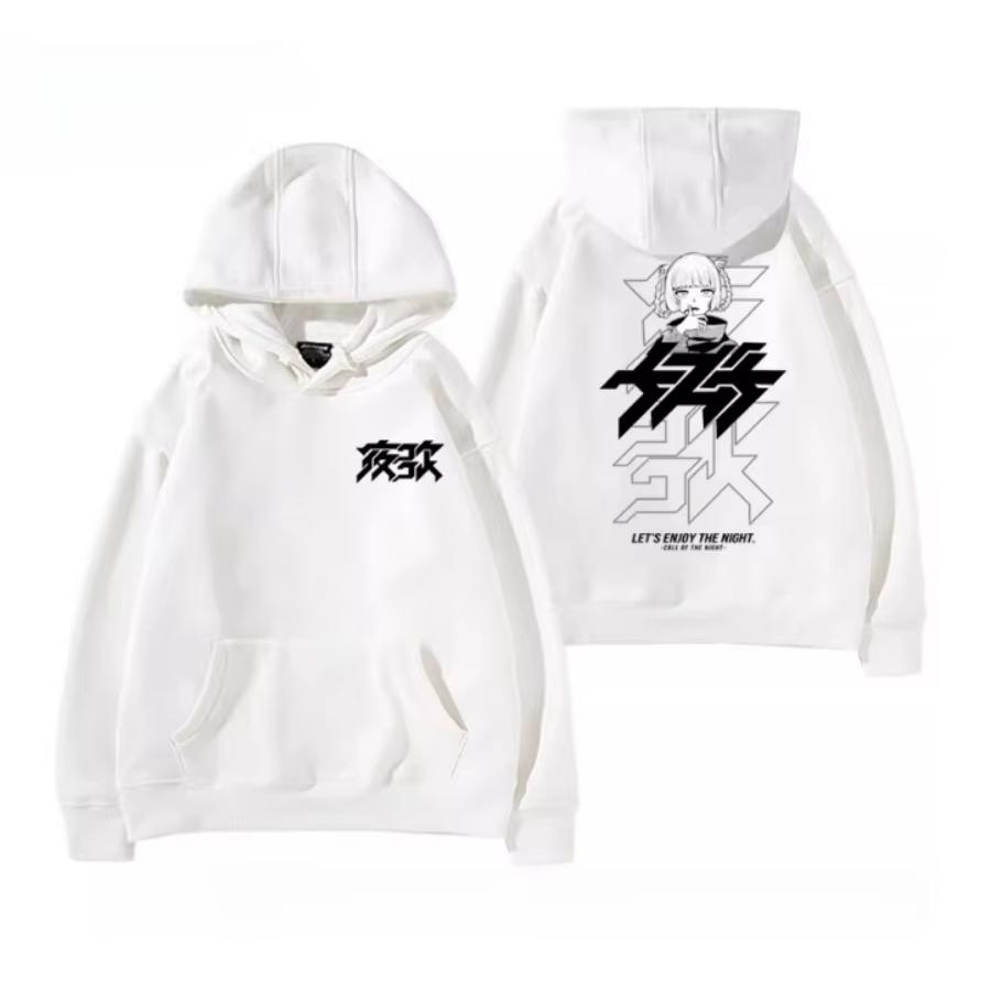 Anime CALL OF THE NIGHT Nazuna Nanakusa Grafická mikina s kapucí Unisex Muži Ženy Hip Hop Streetwear Vtipný potisk Pulovr Mikina Poleron Hombre