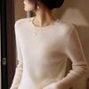 Women's 2025 Pure Wool Cashmere Round Neck Loose Knit Sweater Base Layer Top