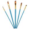 5Pcs Blue Nylon Hair Drawing Brush Art Painting Set Tool(flat)