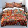 Colorful Geometric Tile Pattern Bedding Duvet Cover Set Duvet Cover Pillowcases (1 * Duvet Cover 2 * Pillowcases, without duvet insert)