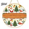 Santa Claus Wall Art Christmas Wooden Hanging Pendant Festive Ornaments with Hemp Rope for Tree Rustic Farmhouse Window Fireplace Decoration,