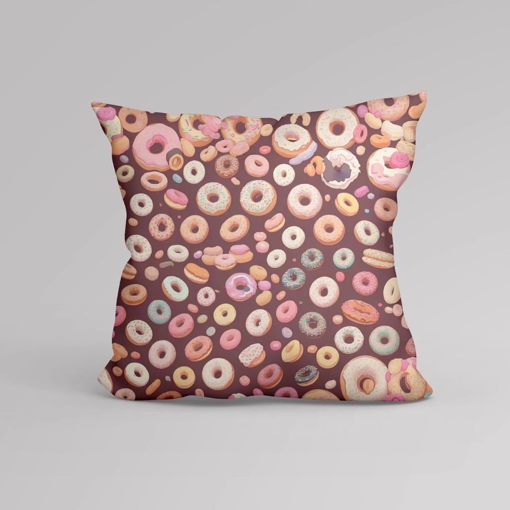 Luxury Home Decor Cushion Cover Office Sofa Cushion Cover Afternoon Tea Donut Snack Pattern Printed Pillow Cover