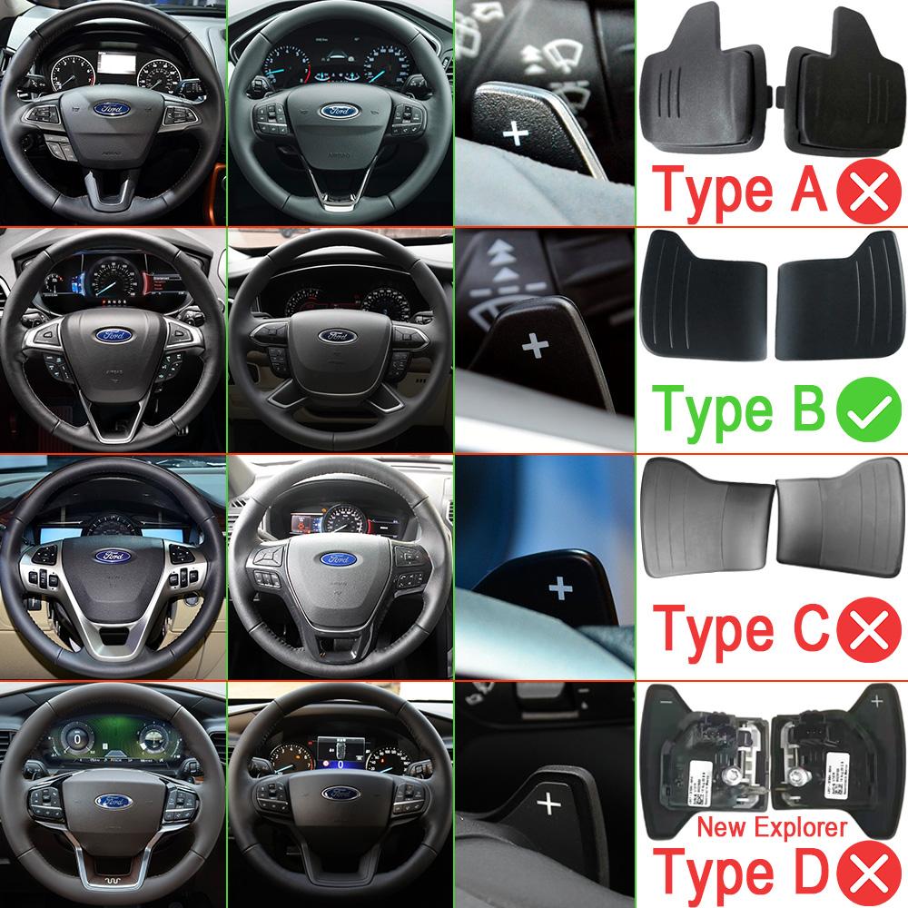 Shift Paddle For Ford Taurus S-MAX Galaxy Edge Titanium SEL ST Line Vignale 2015 Car Steering Wheel Paddles Extend Quick Shifter