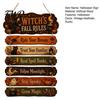 Hanging Wooden Plaque Witch's Fall Rules Sign, Vintage Halloween Wood Wall Rustic Front Door Decor Farmhouse Art for Outdoor Porch Yard, Home Ornament